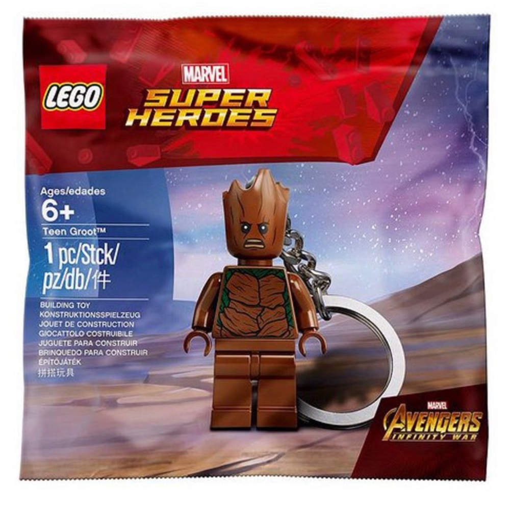 Lego Marvel superheroes Groot keychain - Picture 1 of 4